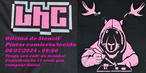 Oficina de Stencil/ Pintar camiseta/Tecido