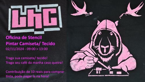 Oficina de Stencil/ Pintar camiseta/Tecido